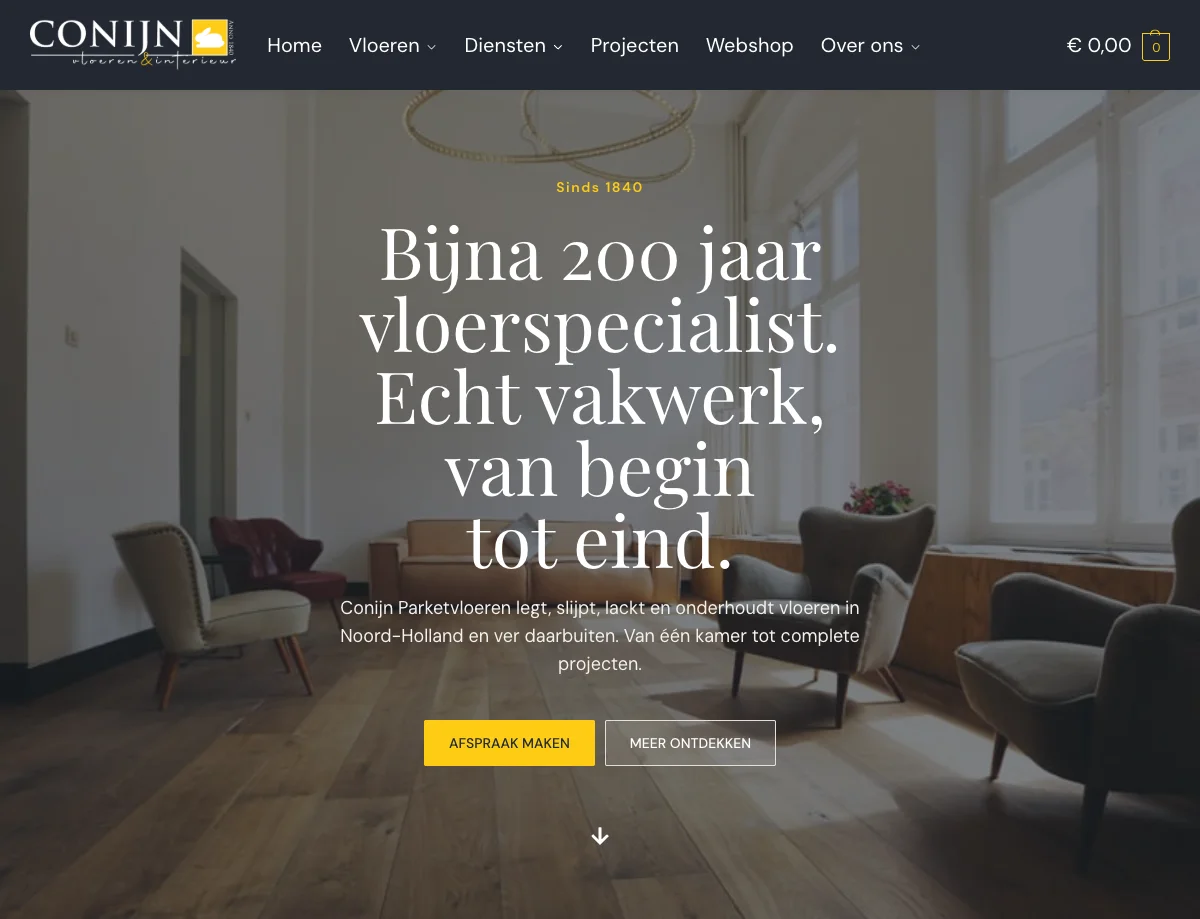 Website Conijn Parket